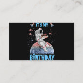 Het is mijn geboortedag Astronaut Youth Kinder Out Informatiekaartje (Voorkant)