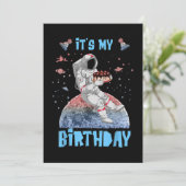 Het is mijn geboortedag Astronaut Youth Kinder Out Save The Date (Staand voorkant)