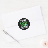 Het is mijn geboortedag - Earth Care Awareness Ronde Sticker (Envelop)