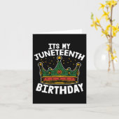 Het is mijn geboortedag Juneteenth Melanin Pride A Kaart (Gele Bloem)