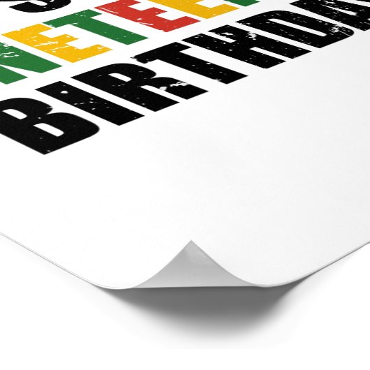 Het is mijn geboortedag Juneteenth Melanin Pride A Poster (Hoek)