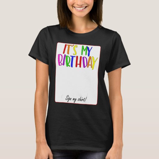 Het is mijn geboortedag Mijn teken Mijn 4 T-shirt (Voorkant)