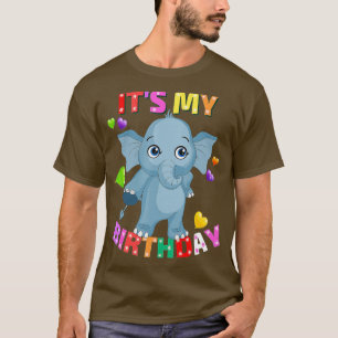 Het is mijn geboortedag olifant voor vrouwelijke m t-shirt