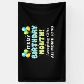 Het is mijn geboortemaand die de hele maand cadeau spandoek (Verticaal)