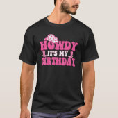 Het is mijn geboorthday Howdy Women Western Retro  T-shirt (Voorkant)