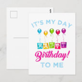 Het is mijn gelukkige verjaardag briefkaart (Voorkant / Achterkant)