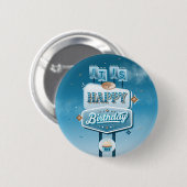 Het is mijn gelukkige verjaardag / Button Pinback (Voorkant /achterkant)