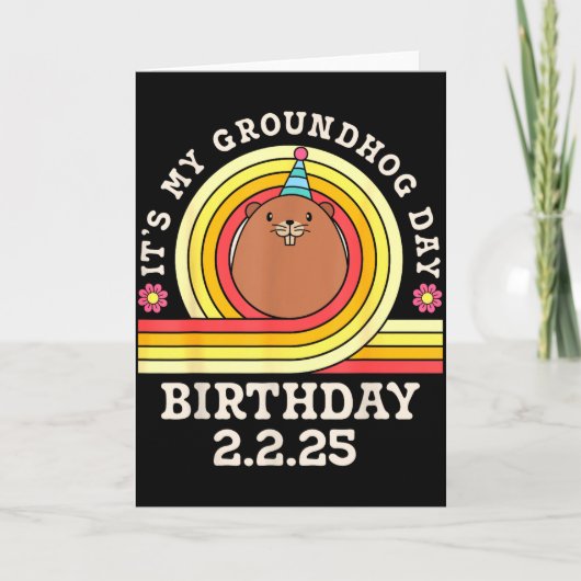 Het is mijn Groundhog Day verjaardagsfeesthoed Gra Kaart (Voorkant)