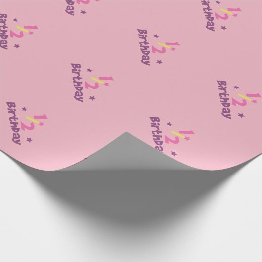 Het is mijn halve verjaardag omslagpapier cadeaupapier (Hoek)