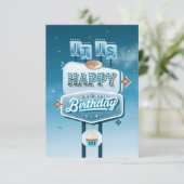 Het is Mijn Happy Birthday Party Uitnodiging (klei (Staand voorkant)