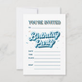 Het is Mijn Happy Birthday Party Uitnodiging (klei (Achterkant)