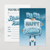 Het is Mijn Happy Birthday Party Uitnodiging (klei (Voorkant / Achterkant)