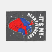 Het is mijn Hartiversary Chd Aangeboren Hartafwijk Fleece Deken (Voorkant (Horizontaal))