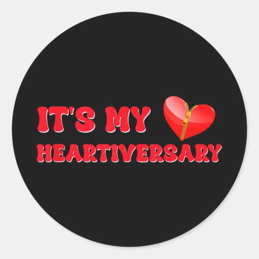 Het is mijn hartsverjaardag CHD Bewustzijn hart zi Ronde Sticker (Voorkant)