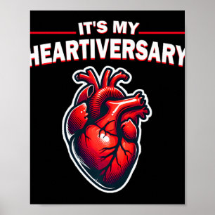 Het is mijn Heartiversary CHD Awareness Hearts Dis Poster