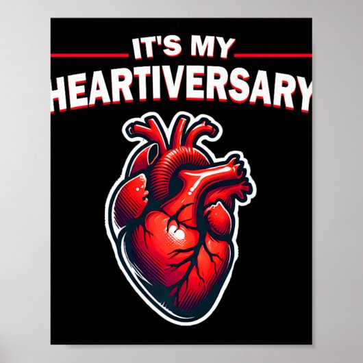 Het is mijn Heartiversary CHD Awareness Hearts Dis Poster (Voorkant)