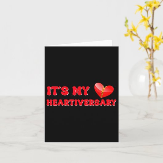 Het is mijn Heartiversary Chd-bewustzijn Harten Zi Kaart (Gele Bloem)