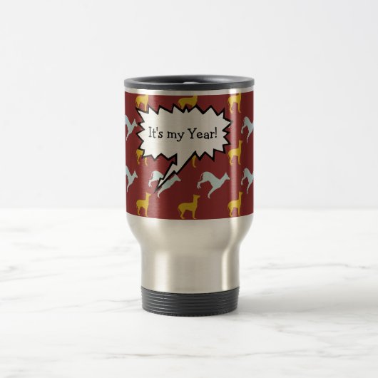 Het is mijn hond 2018 Zodiac Birthday Travel Mug Reisbeker (Center)