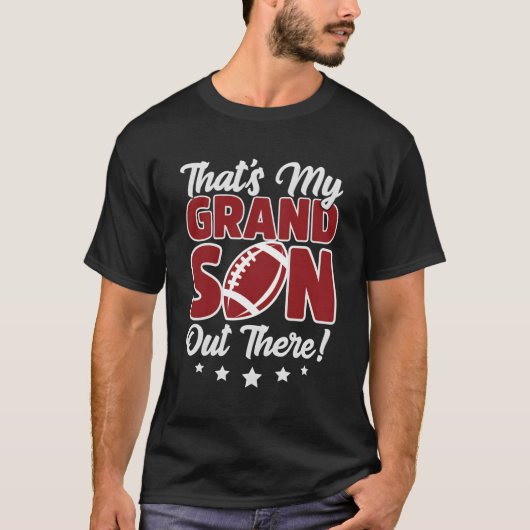 Het is mijn kleinzoon daar in Football oma opa T-shirt (Voorkant)