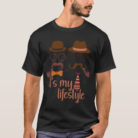 Het is mijn Lifstyle I Hipster pipe tobacco smoker T-shirt (Voorkant)