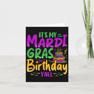 Het is mijn Mardi Gras Birthday Yall Celebration M Kaart