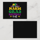 Het is mijn Mardi Gras Birthday Y'all Funny Carniv Notitiekaartje (Voorkant / Achterkant)