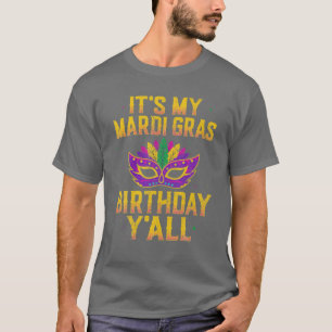 Het is mijn Mardi Gras-verjaardag jongens Feestmas T-shirt