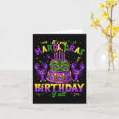 Het is mijn Mardi Gras verjaardag Yall Mardi Gras Kaart (Gele Bloem)