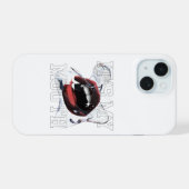 Het is Mijn Mond Edgy Glitch Halftone Lippen iPhone 15 Case (Achterkant horizontaal)