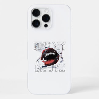 Het is mijn mond randglitch halftoonlippen iPhone 16 pro max hoesje