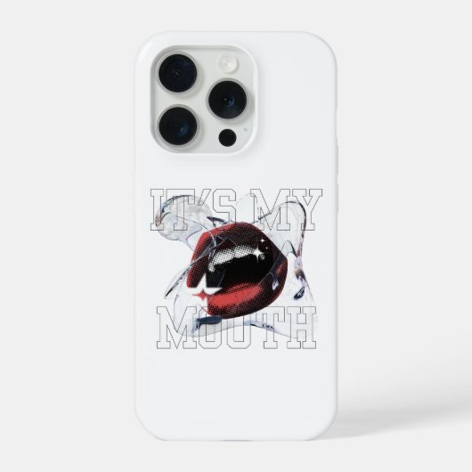 Het is mijn mond randstorings halftoonlippen iPhone hoesje (Achterkant)
