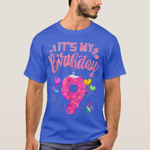 Het is mijn negende verjaardag Doughnut Happy 9 ja T-shirt