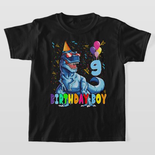 Het is mijn negende verjaardag Shirt Dinosaur Part (Laagn)