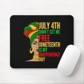 Het is mijn Onafhankelijkheidsdag Zwarte Geschiede Muismat (Met muis)
