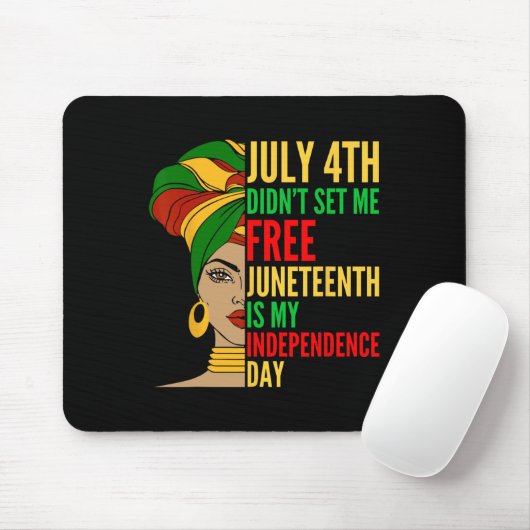 Het is mijn Onafhankelijkheidsdag Zwarte Geschiede Muismat (Met muis)