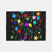 Het is mijn partijpatroon op zwarte achtergrond fleece deken (Voorkant (Horizontaal))