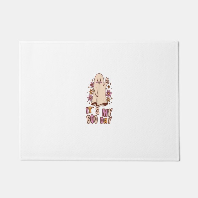 Het is mijn schooldag Cute Ghost Halloween Birthda Deurmat (Voorkant)