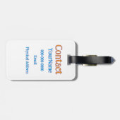 Het is mijn tas! Aangepaste label Bagagelabel (Achterkant horizontaal)