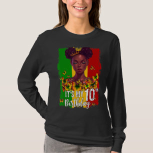 Het is mijn tiende verjaardag 10 jaar oude zwarte t-shirt