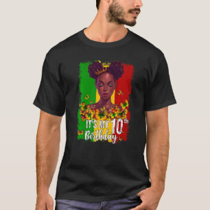 Het is mijn tiende verjaardag 10 jaar oude zwarte t-shirt