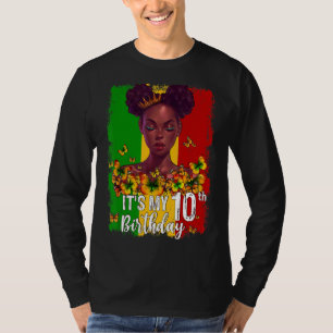 Het is mijn tiende verjaardag 10 jaar oude zwarte t-shirt