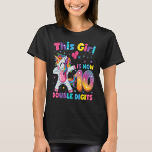 Het is mijn tiende verjaardag dit meisje is nu 10 t-shirt