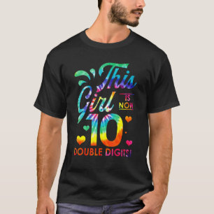 Het is mijn tiende verjaardag dit meisje is nu 10 t-shirt
