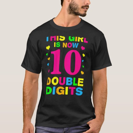 Het is mijn tiende verjaardag dit meisje is nu 10 t-shirt (Voorkant)