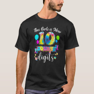 Het is mijn tiende verjaardag dit meisje is nu 10 t-shirt
