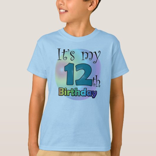 Het is mijn twaalfde verjaardag t-shirt (Voorkant)