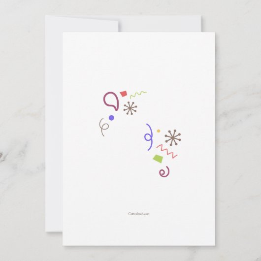 Het is mijn uitnodiging van de verjaardag (Achterkant)