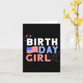 Het is mijn verjaardag 4 juli Design voor vrouwen Kaart (Gele Bloem)