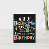 Het is mijn verjaardag 7e 7 jaar trampolinespringe kaart (Voorkant)
