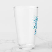 Het is mijn verjaardag! Aqua Faux Glitter Glas (Rechts)